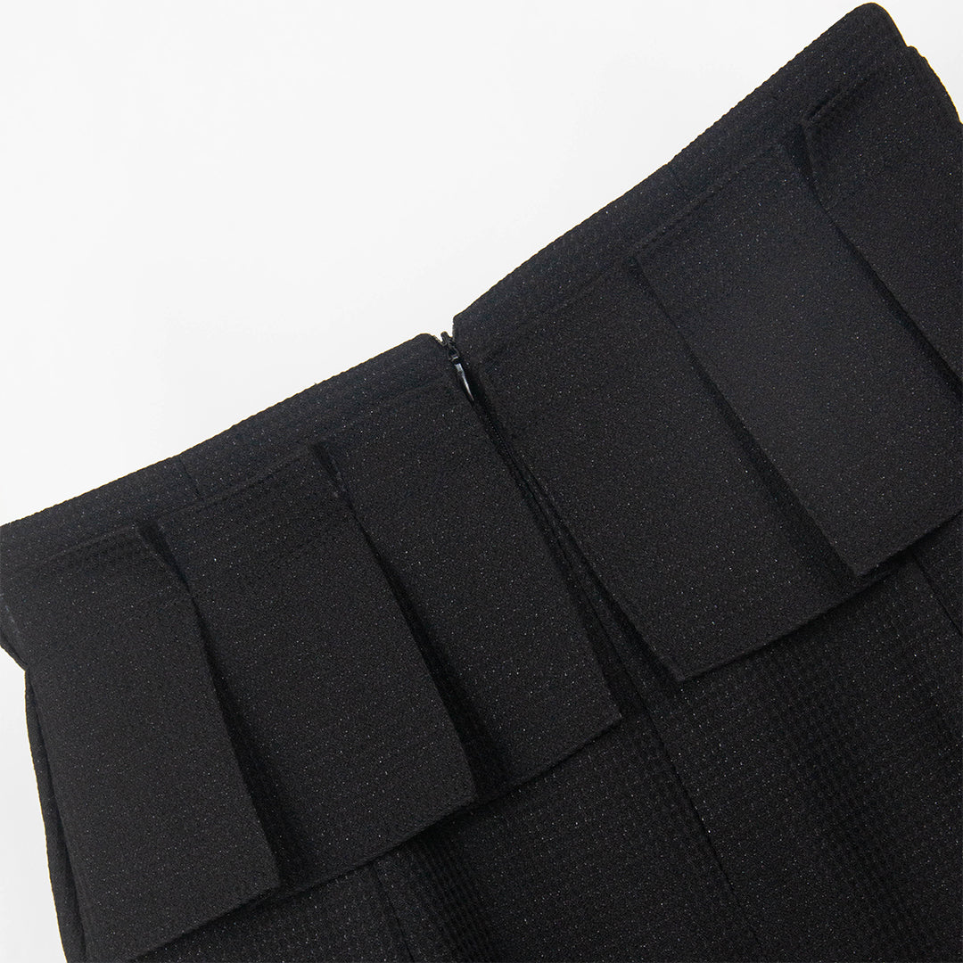 Textured Skirt with Ruffles