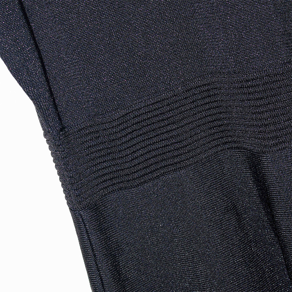 Knitted Black Dress with Textured Shimmer