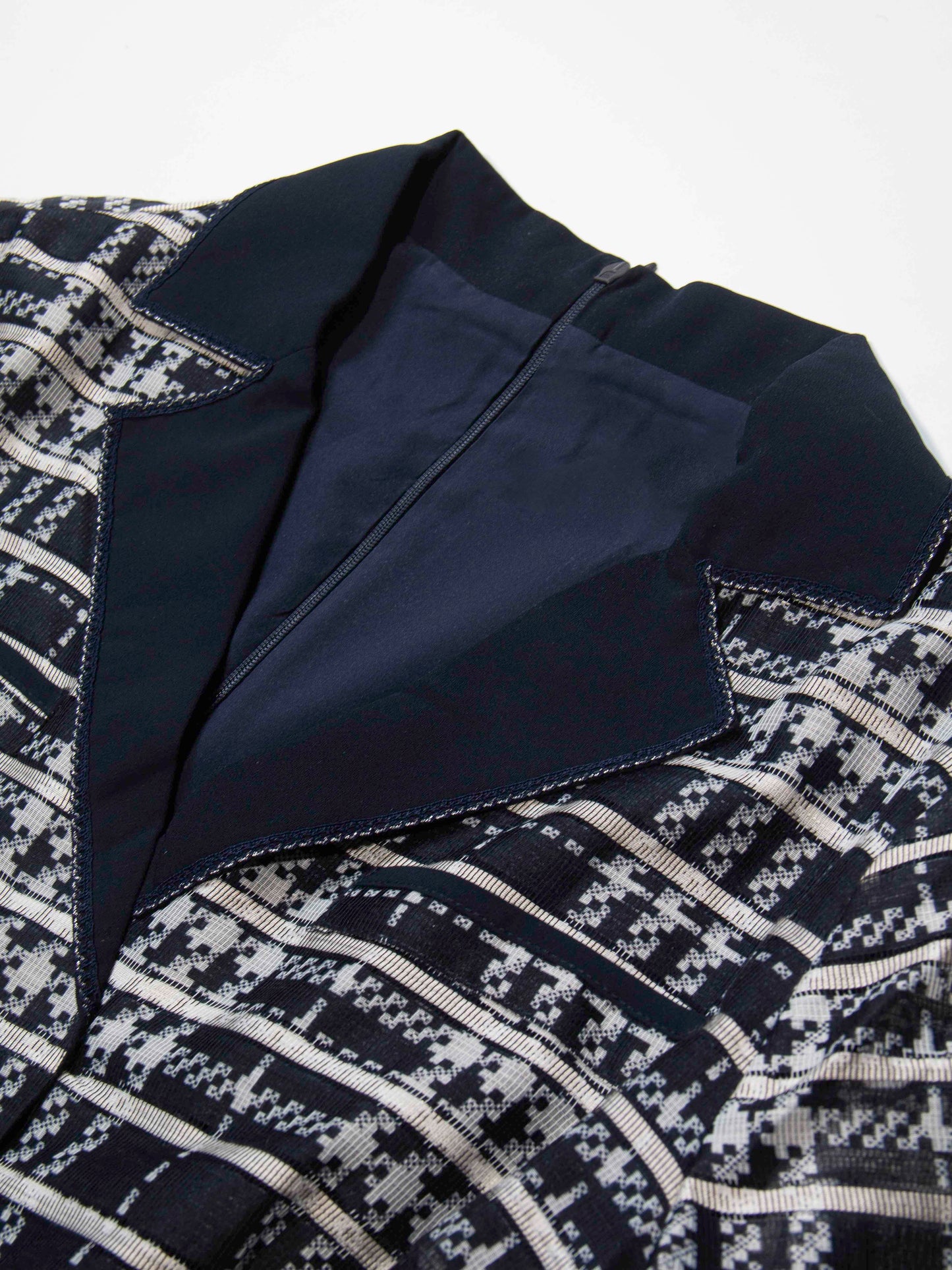 Check Collar Shift Dress