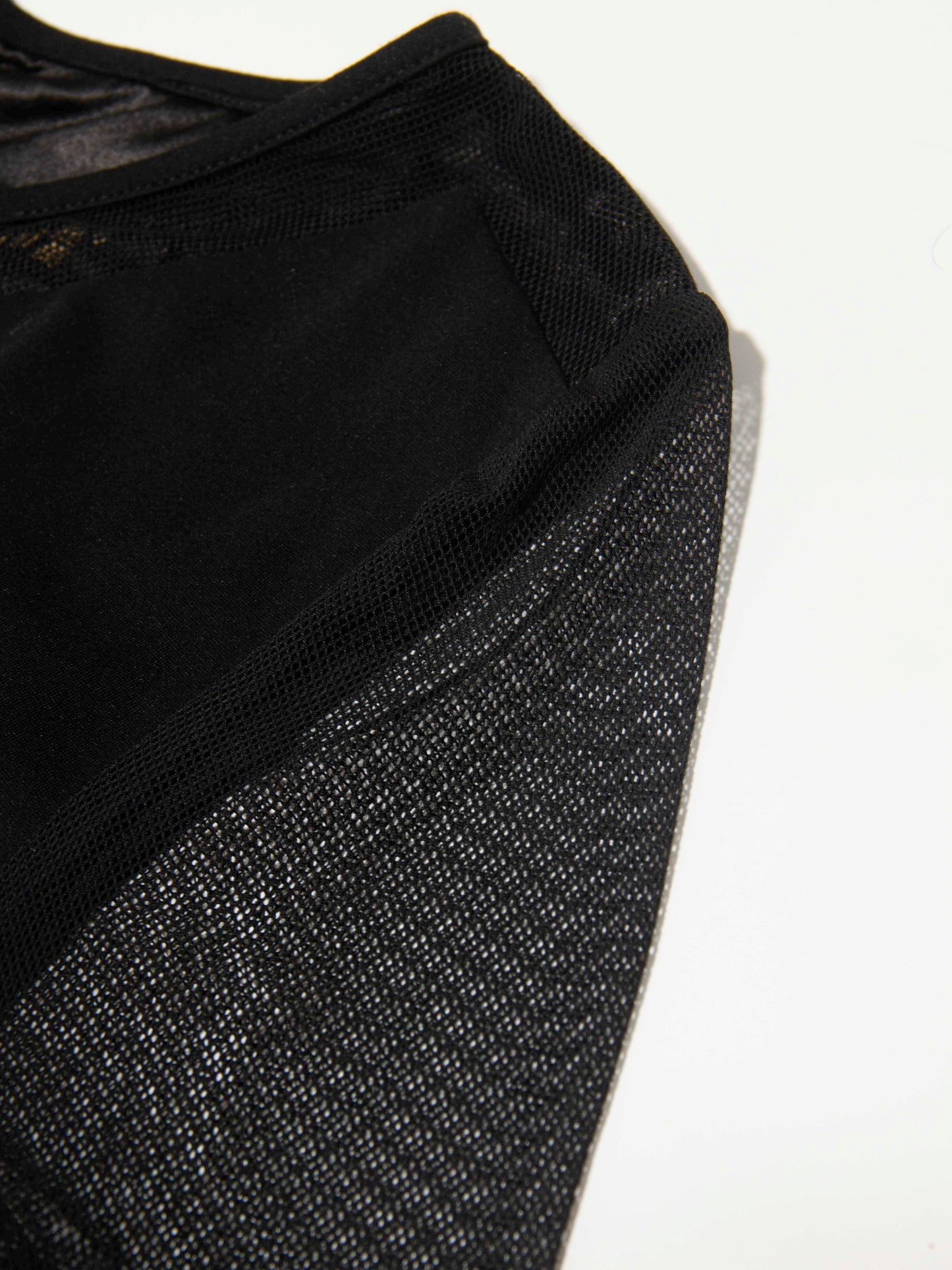 Black Mesh Sleeve Sheath Dress