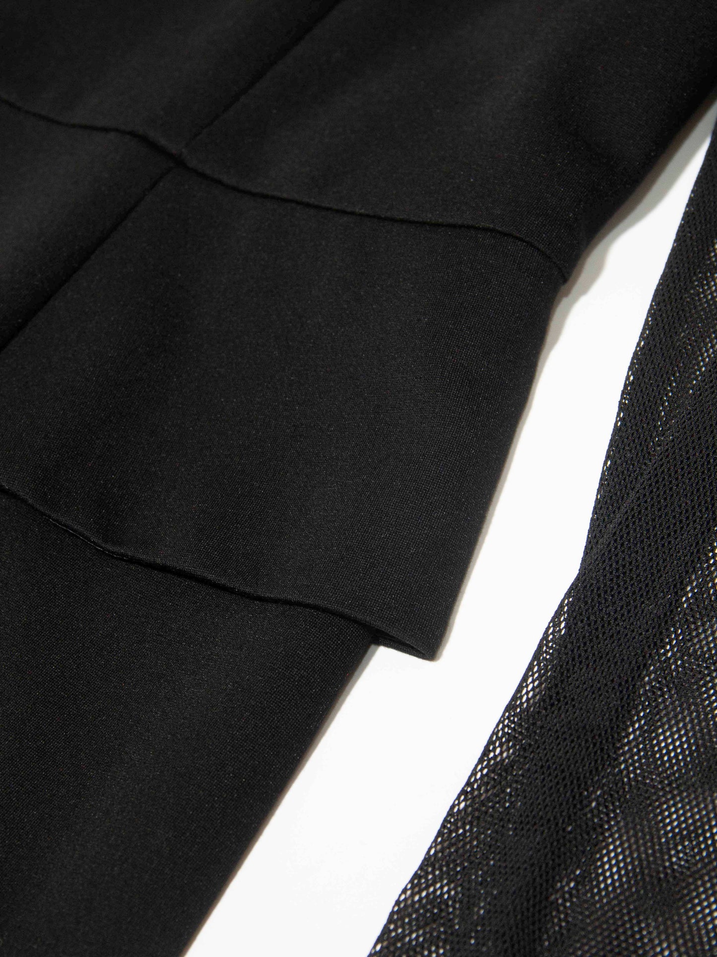 Black Mesh Sleeve Sheath Dress