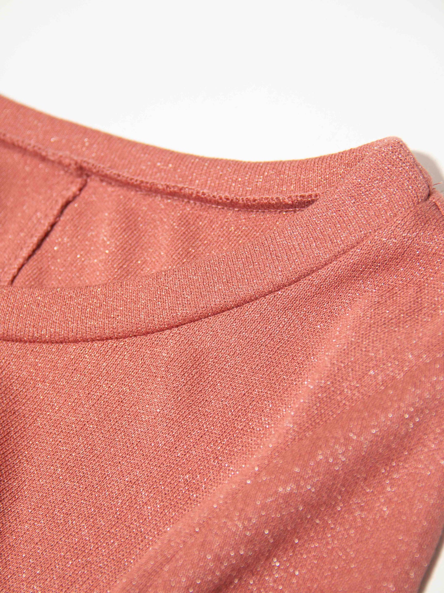 Rosy Shimmer Tie-Waist Dress