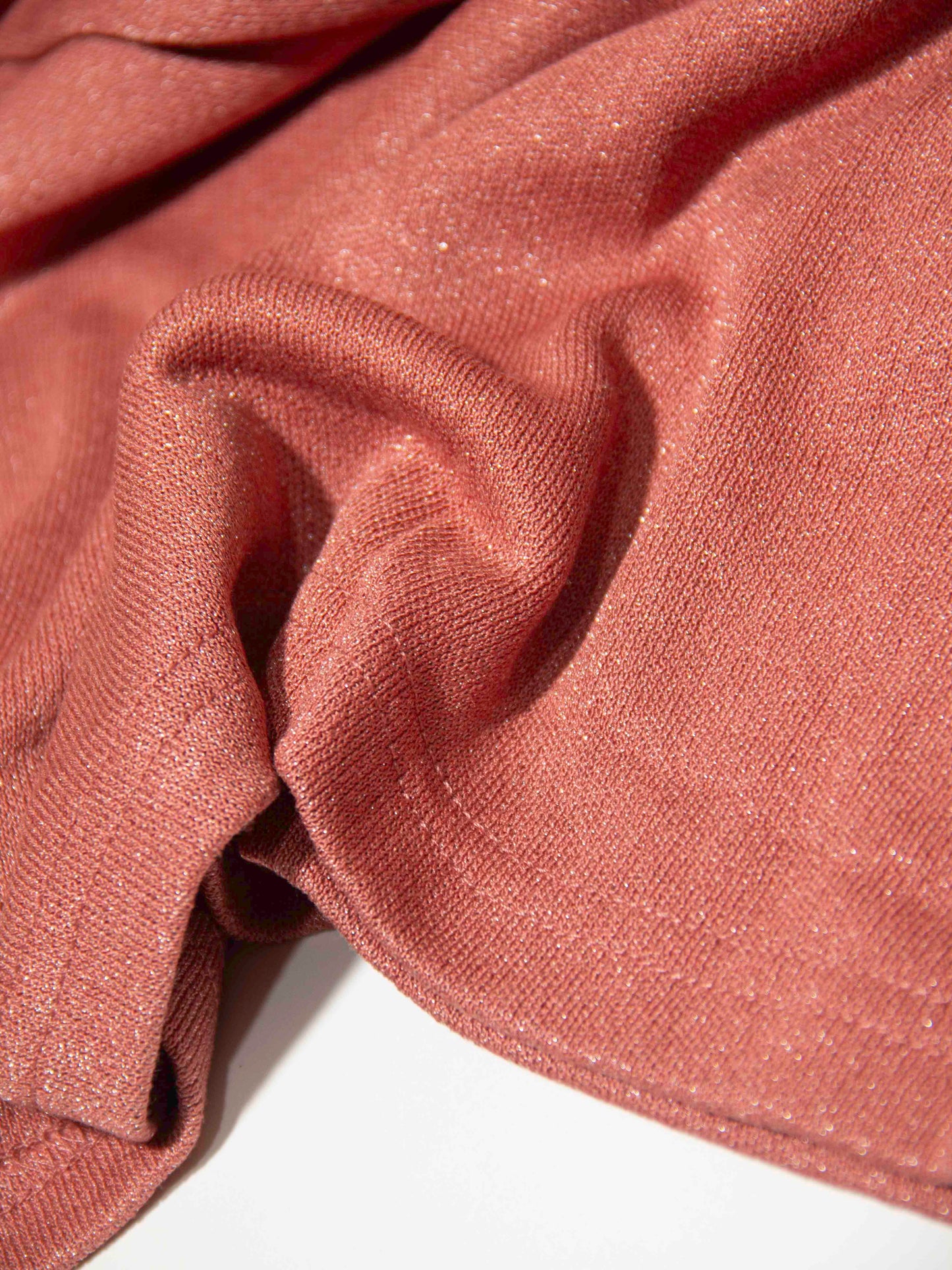 Rosy Shimmer Tie-Waist Dress