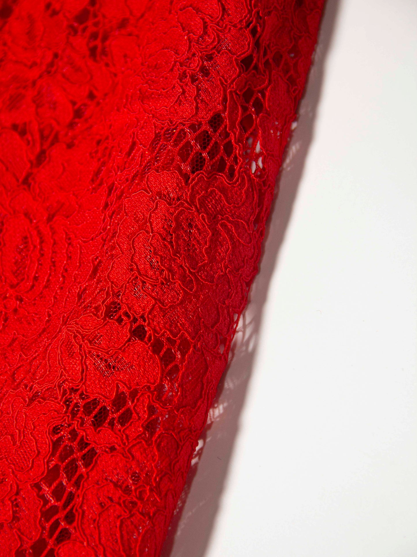 Rosette Lace Fit-and-Flare Dress