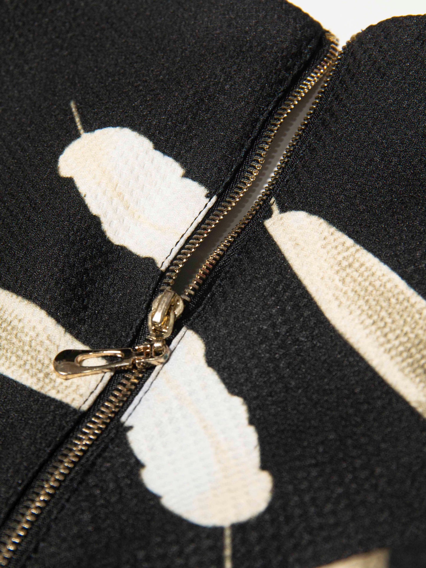 Feather Drift V-Neck Dress