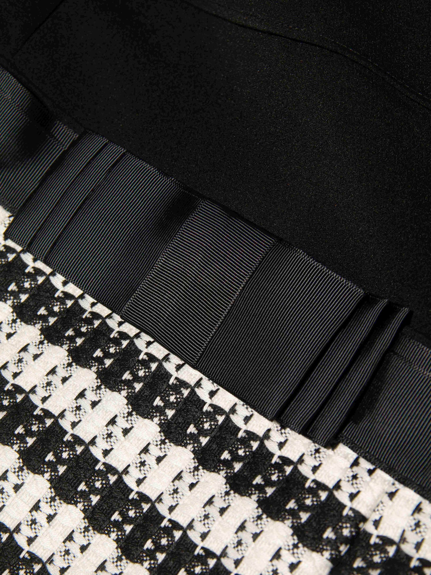 Monochrome Check Panel Dress