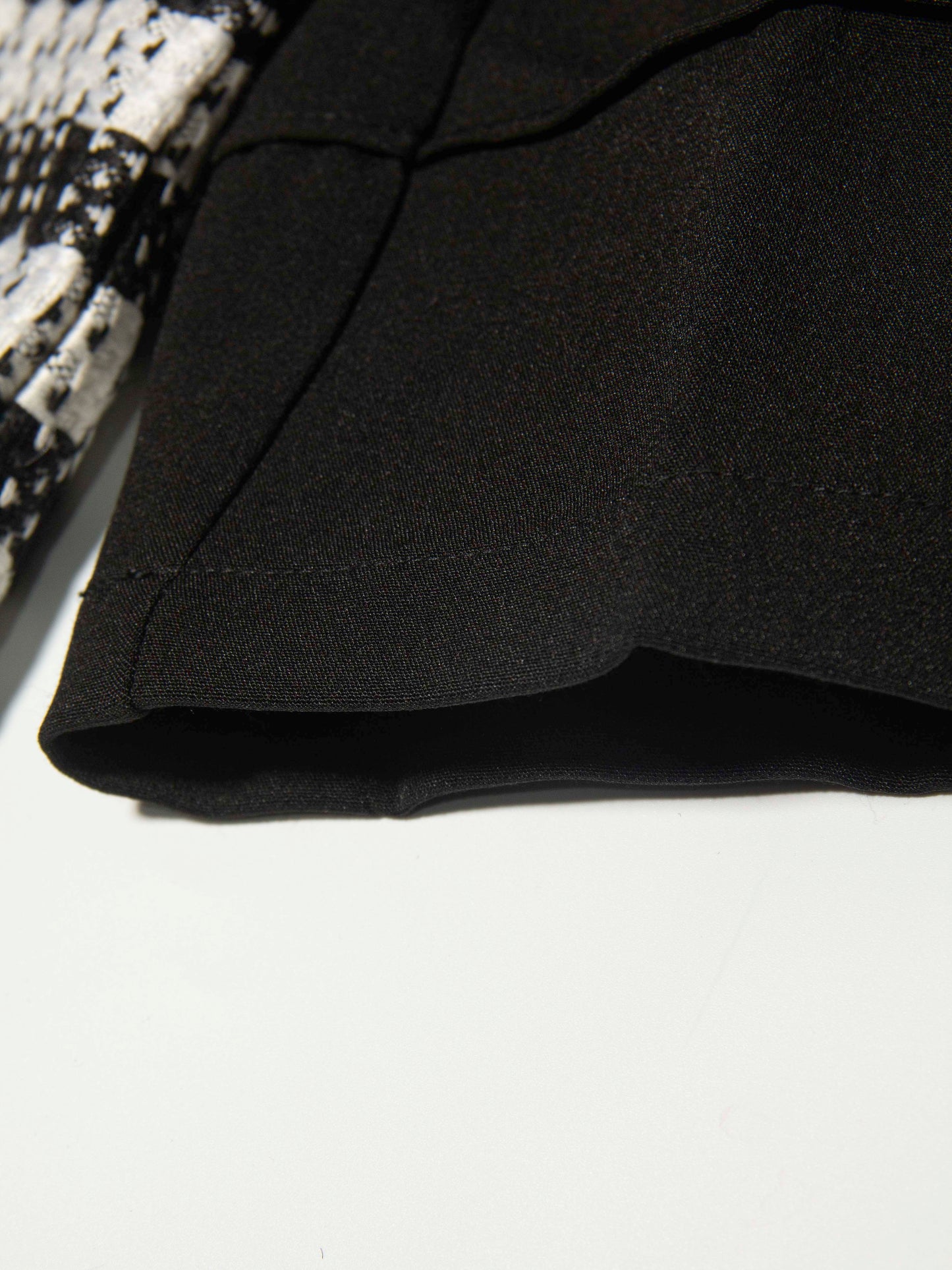 Monochrome Check Panel Dress