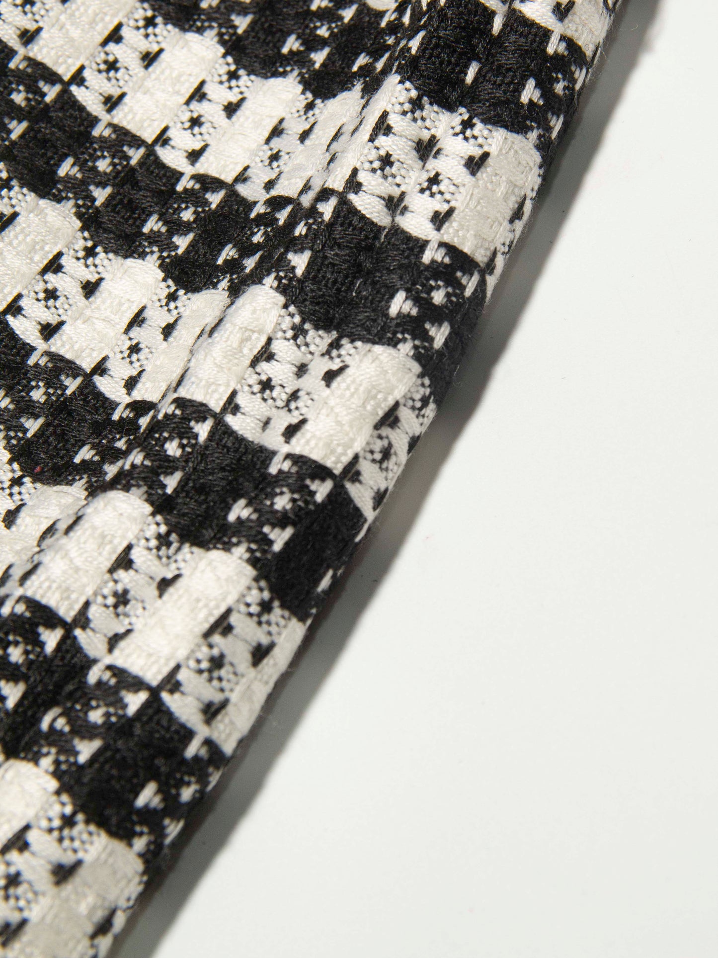 Monochrome Check Panel Dress