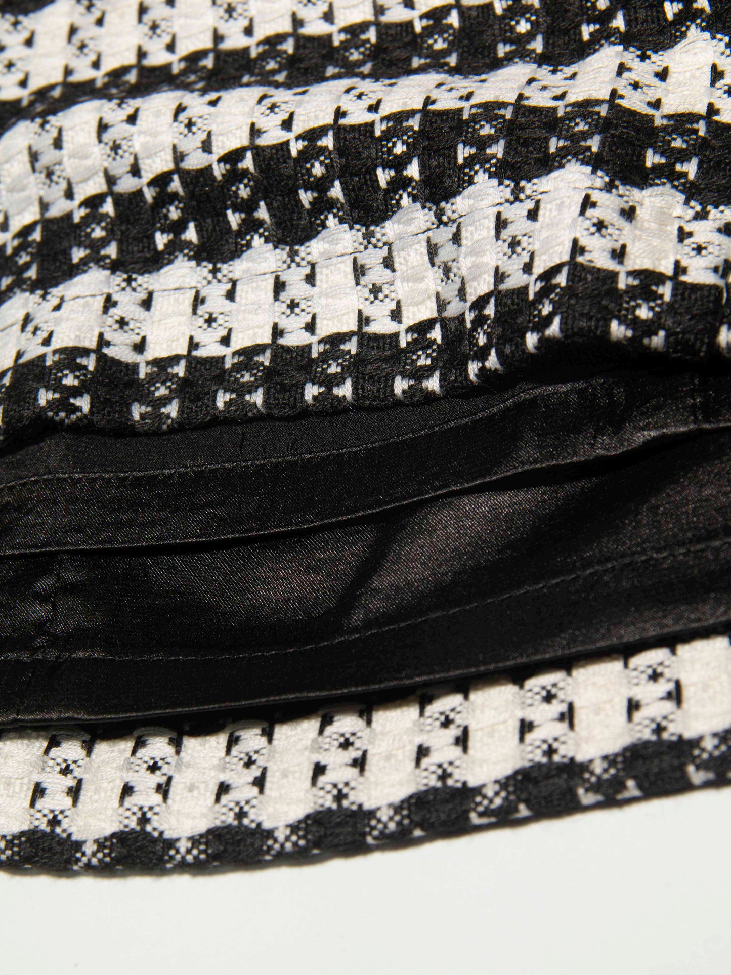 Monochrome Check Panel Dress