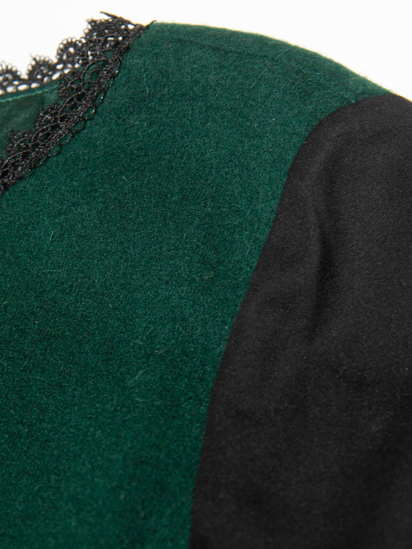 Emerald Noir Lace Panel Dress