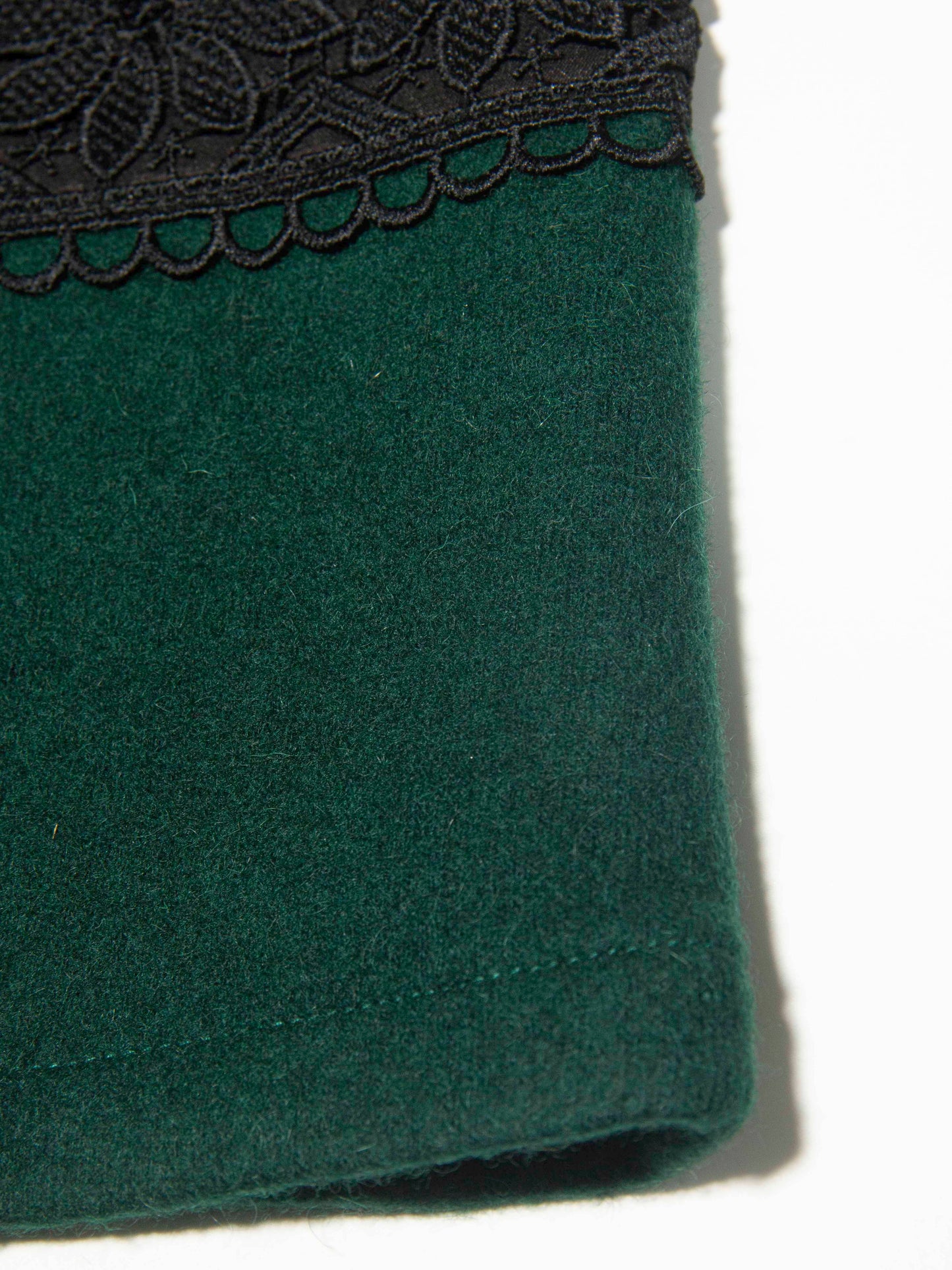 Emerald Noir Lace Panel Dress