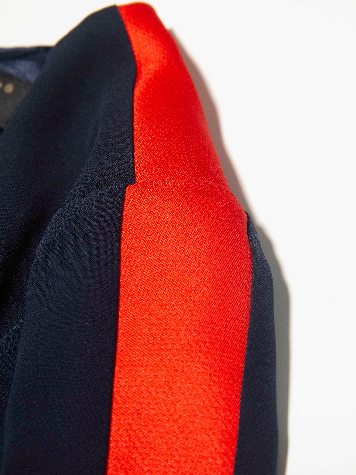 Navy Side-Stripe Sheath Dress