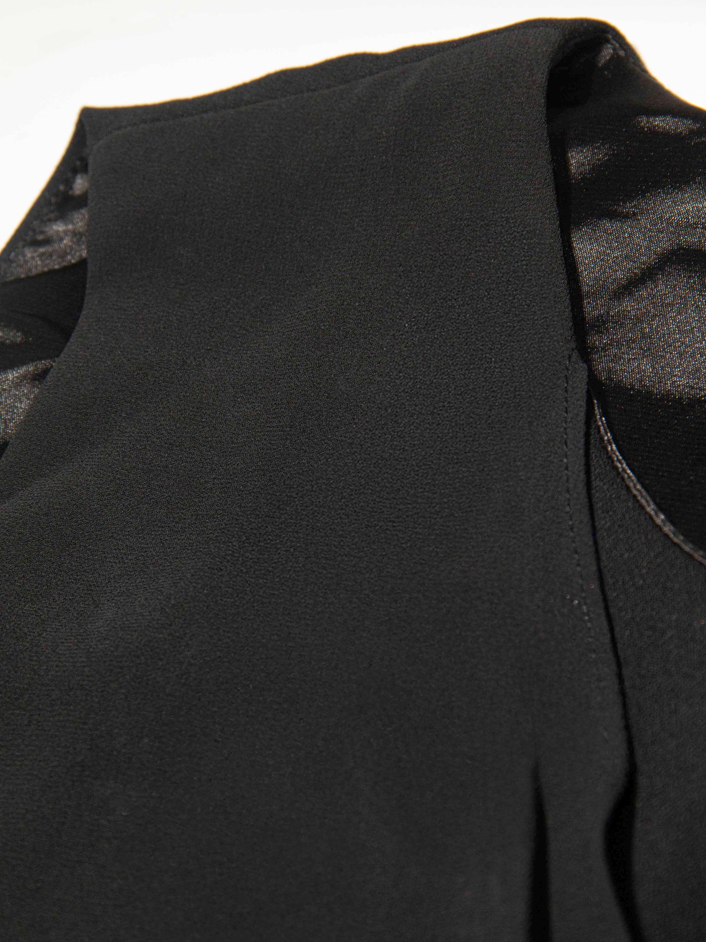 Black Ring-Drape Dress