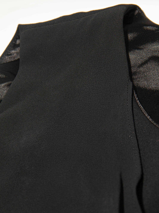 Black Ring-Drape Dress