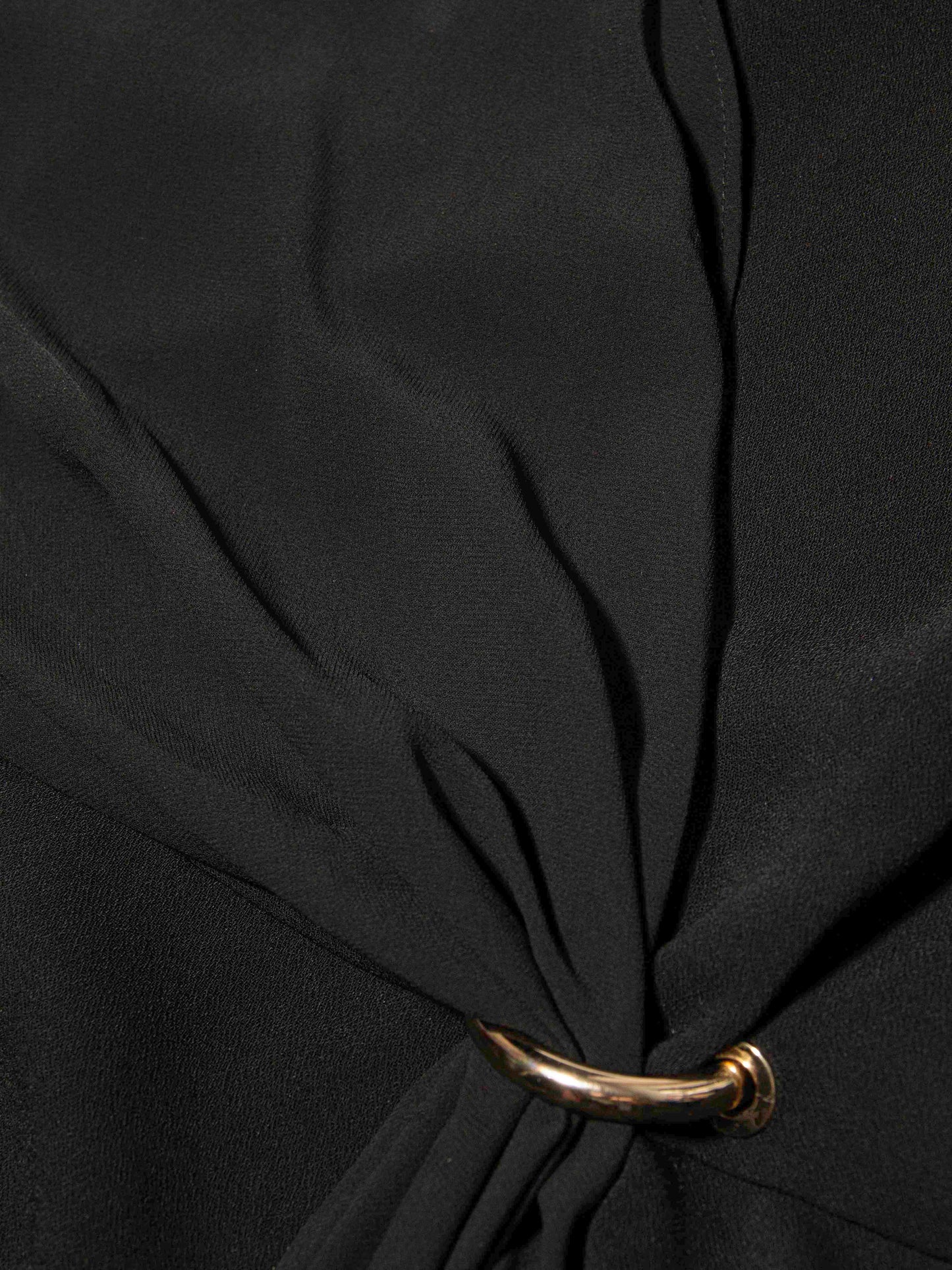 Black Ring-Drape Dress