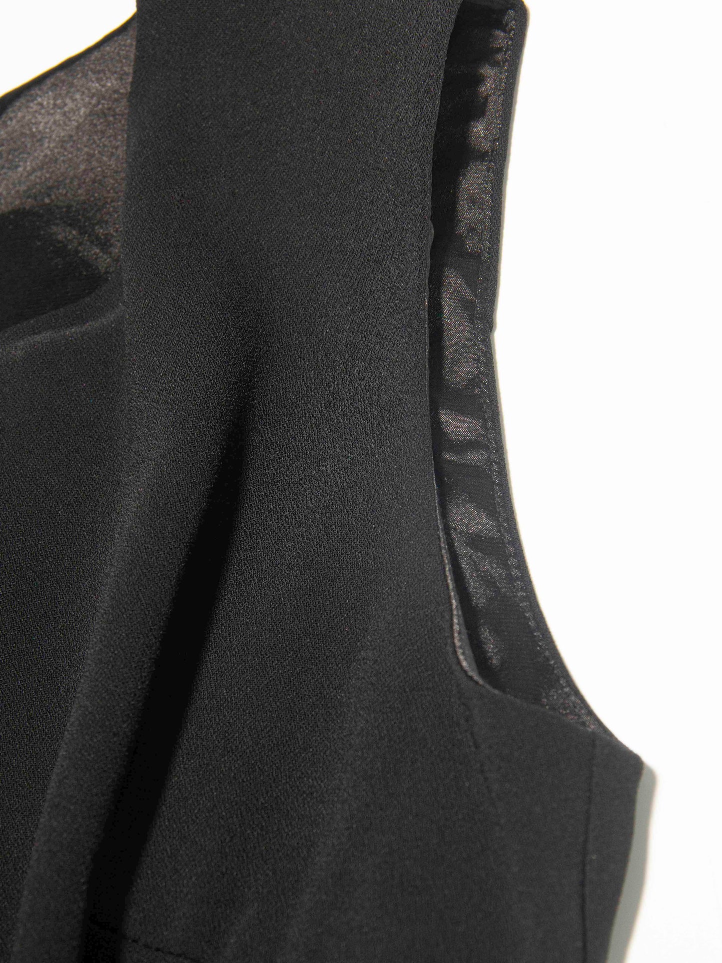 Black Ring-Drape Dress