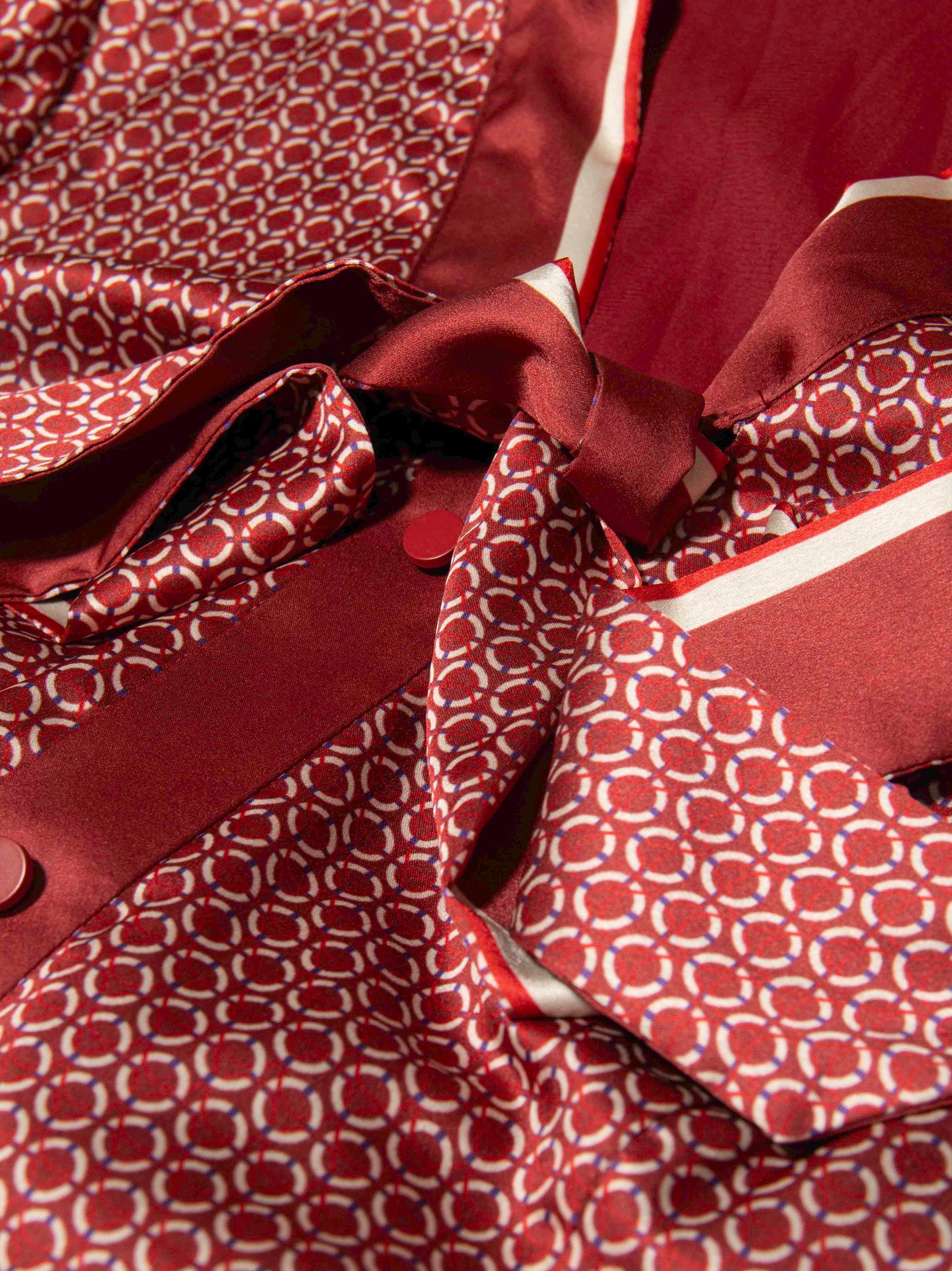 Red Geo Bow-Tie Dress