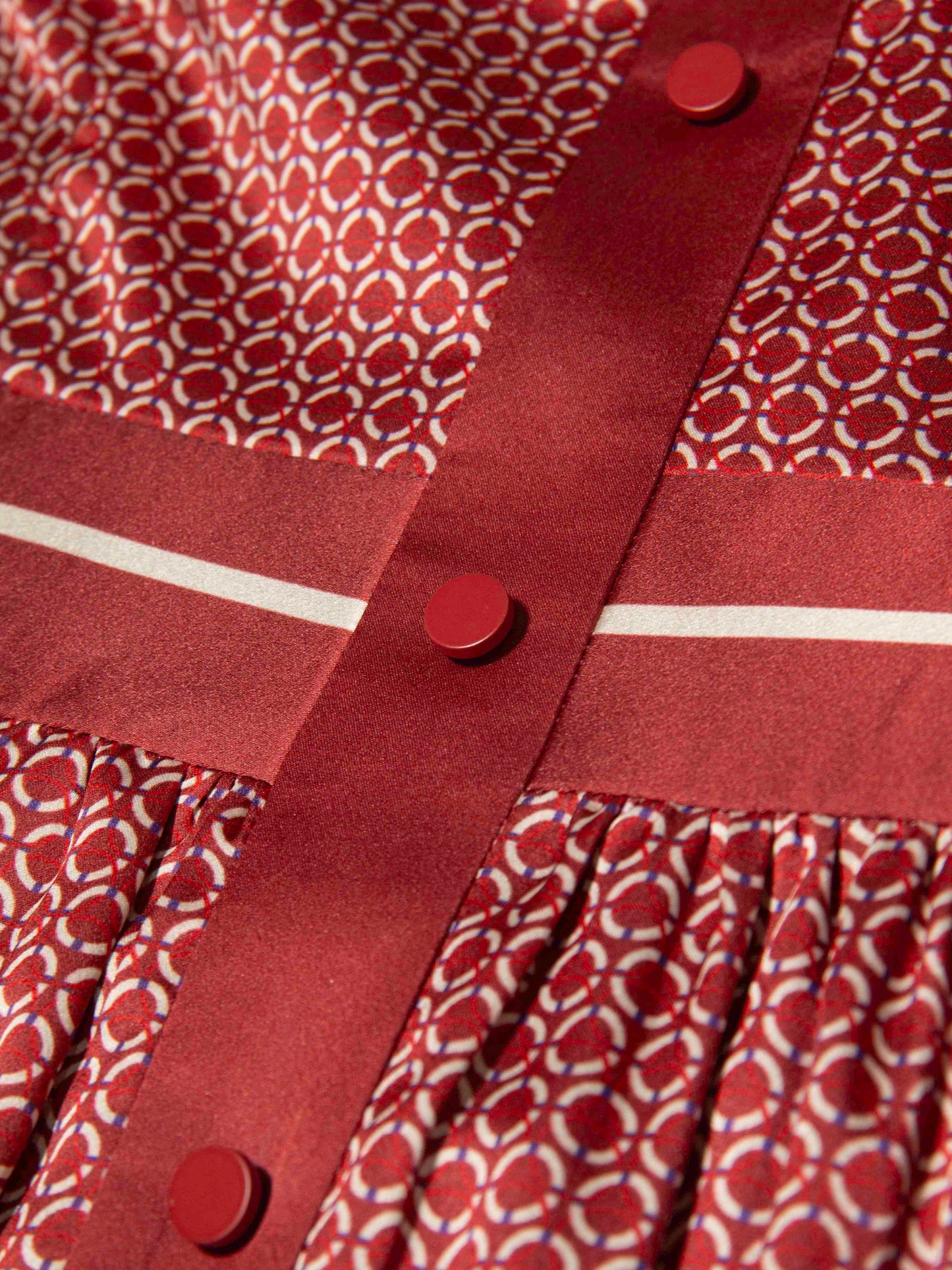 Red Geo Bow-Tie Dress