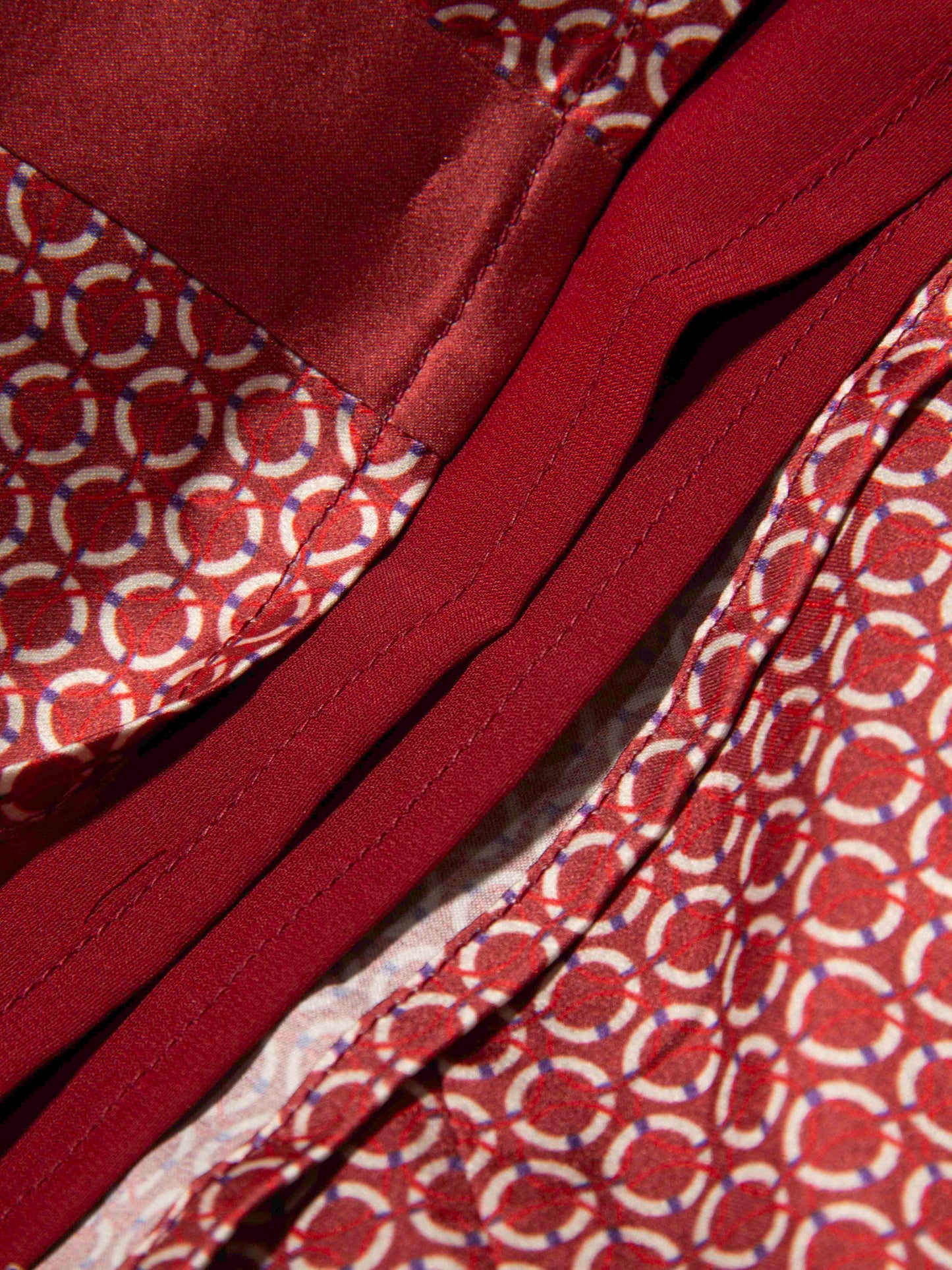 Red Geo Bow-Tie Dress