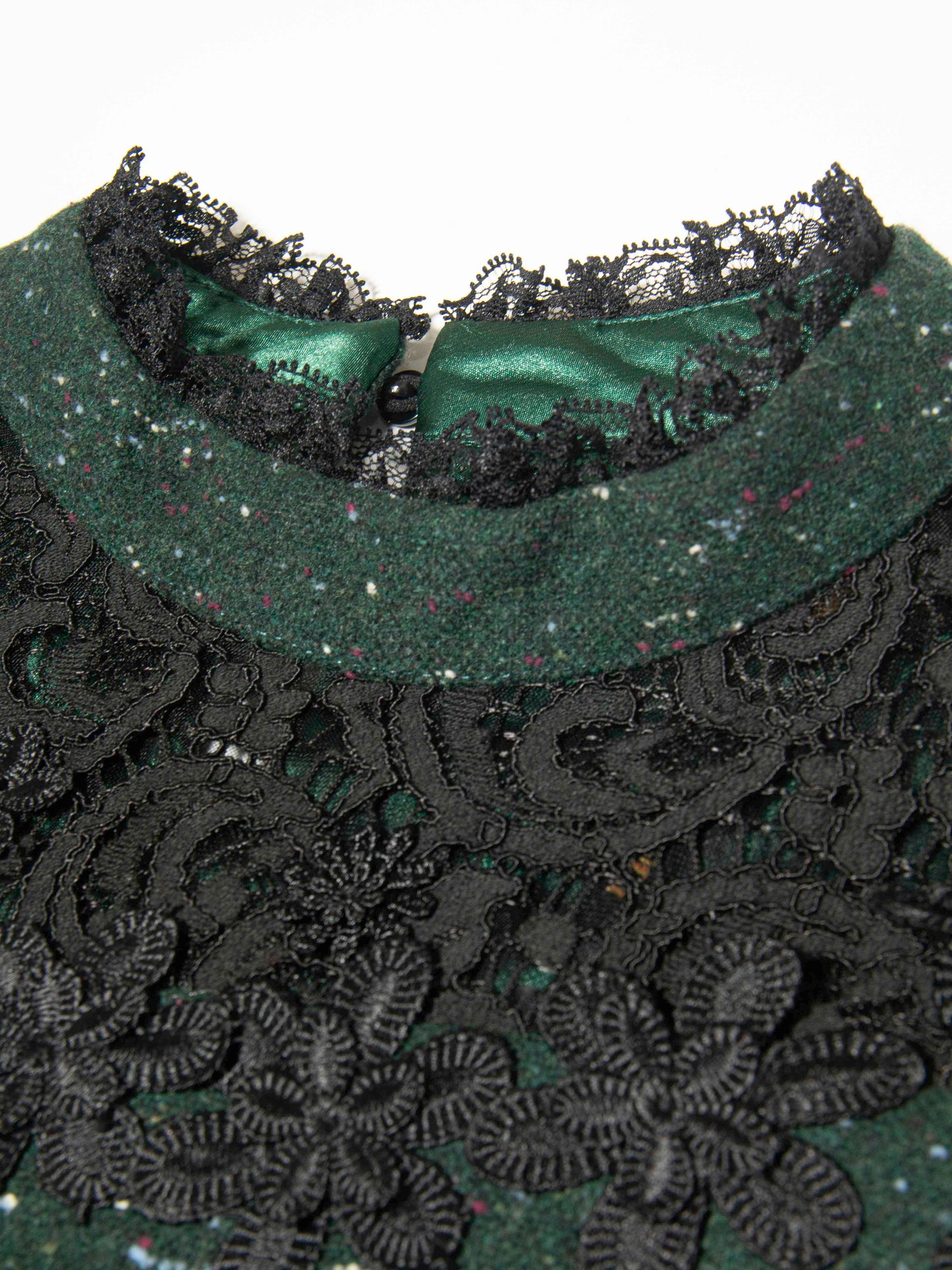 Emerald Speckled Lace Dress