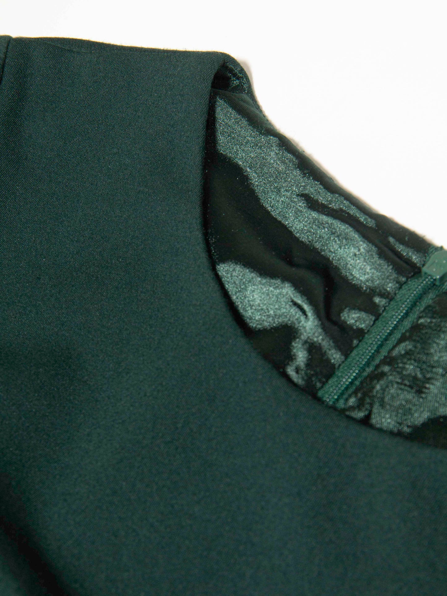 Emerald Overlay Panel Dress