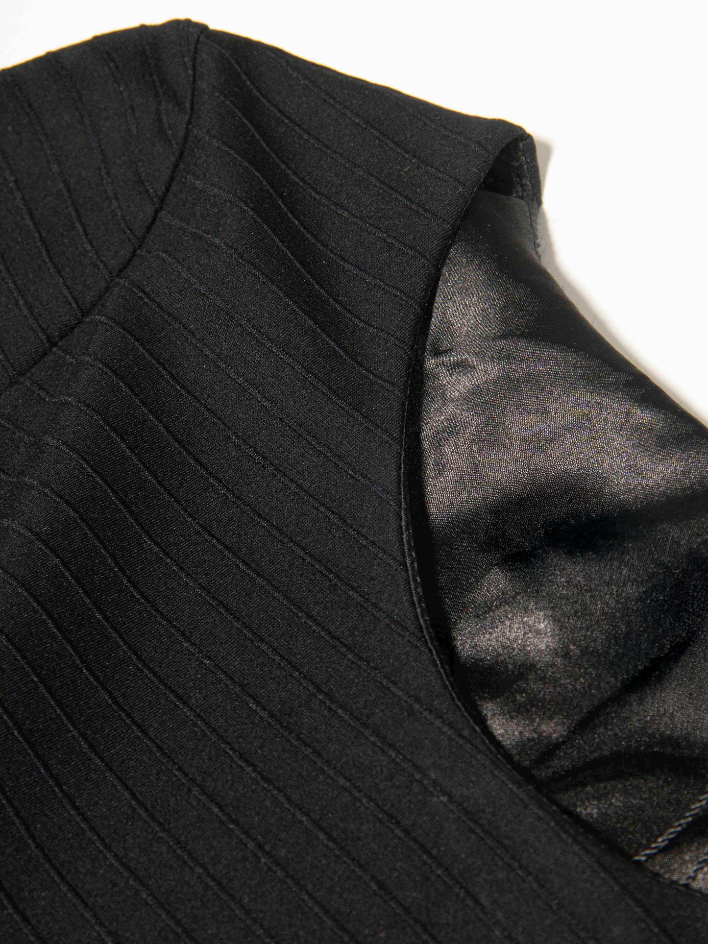 Midnight Pleated-Cuff Dress