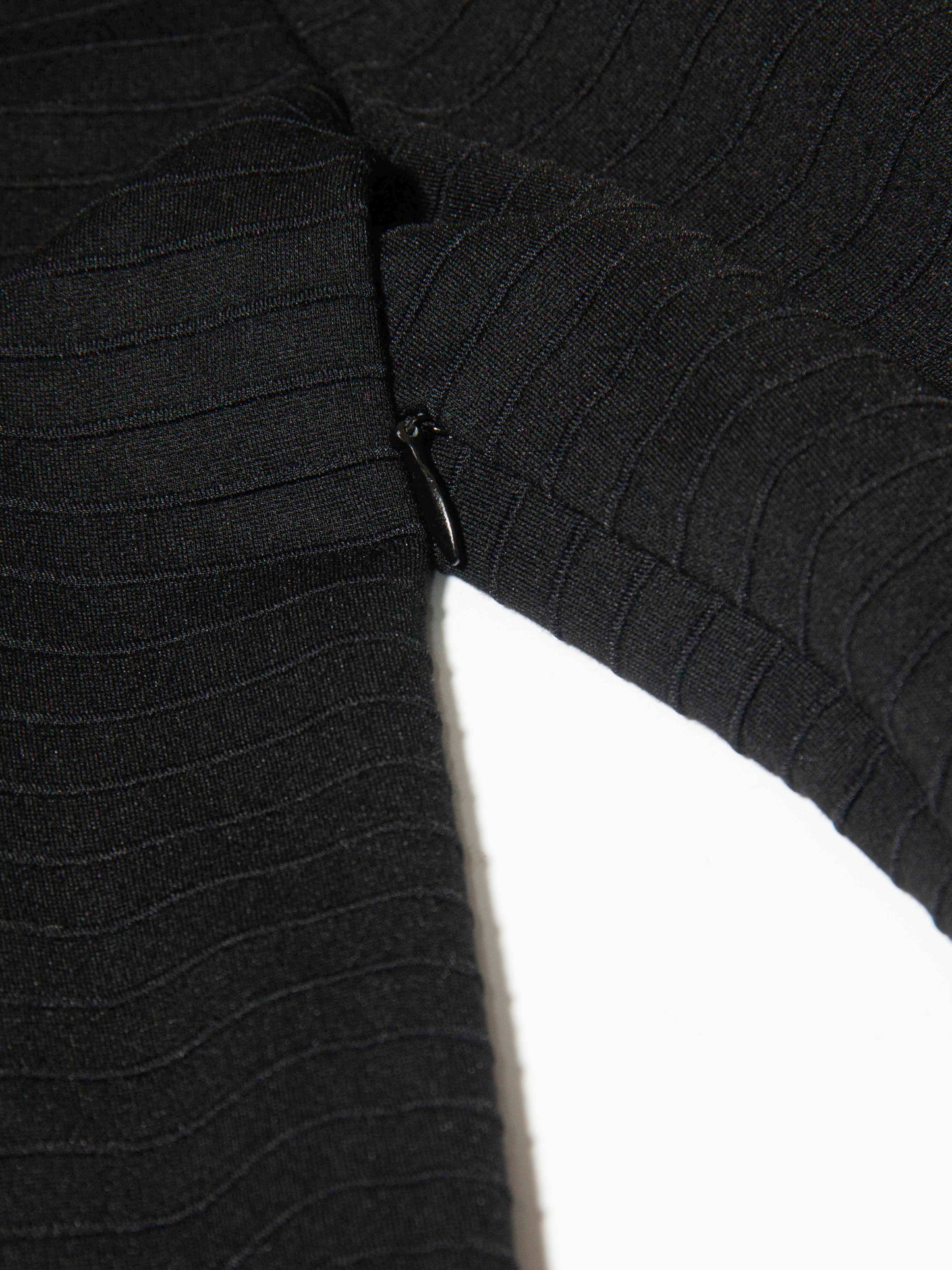 Midnight Pleated-Cuff Dress