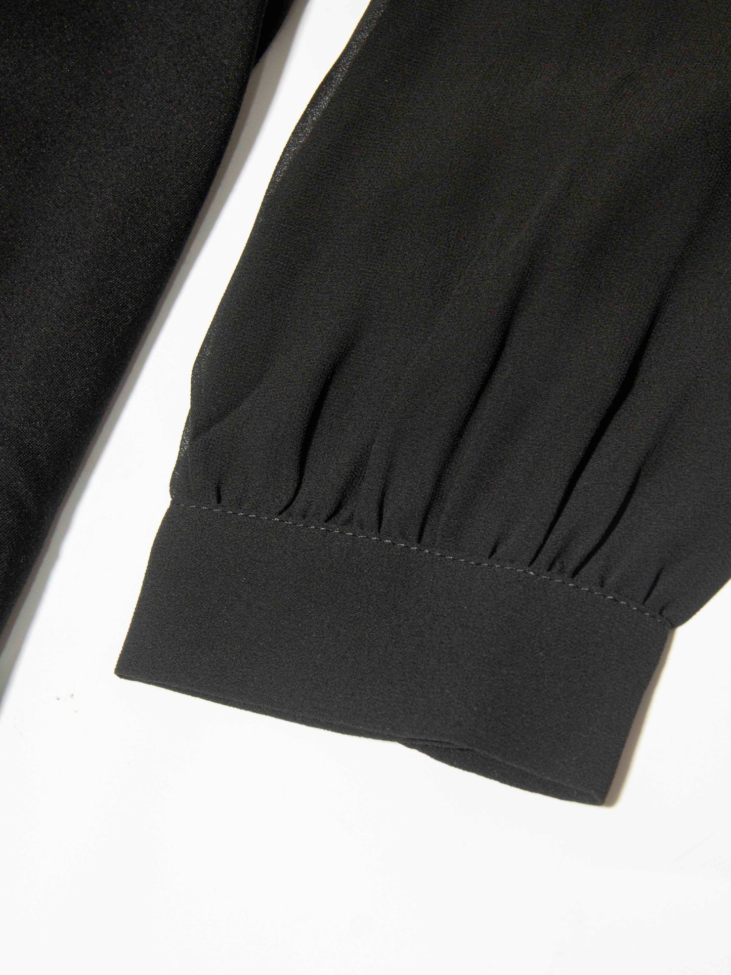 Black Sheer-Sleeve Dress