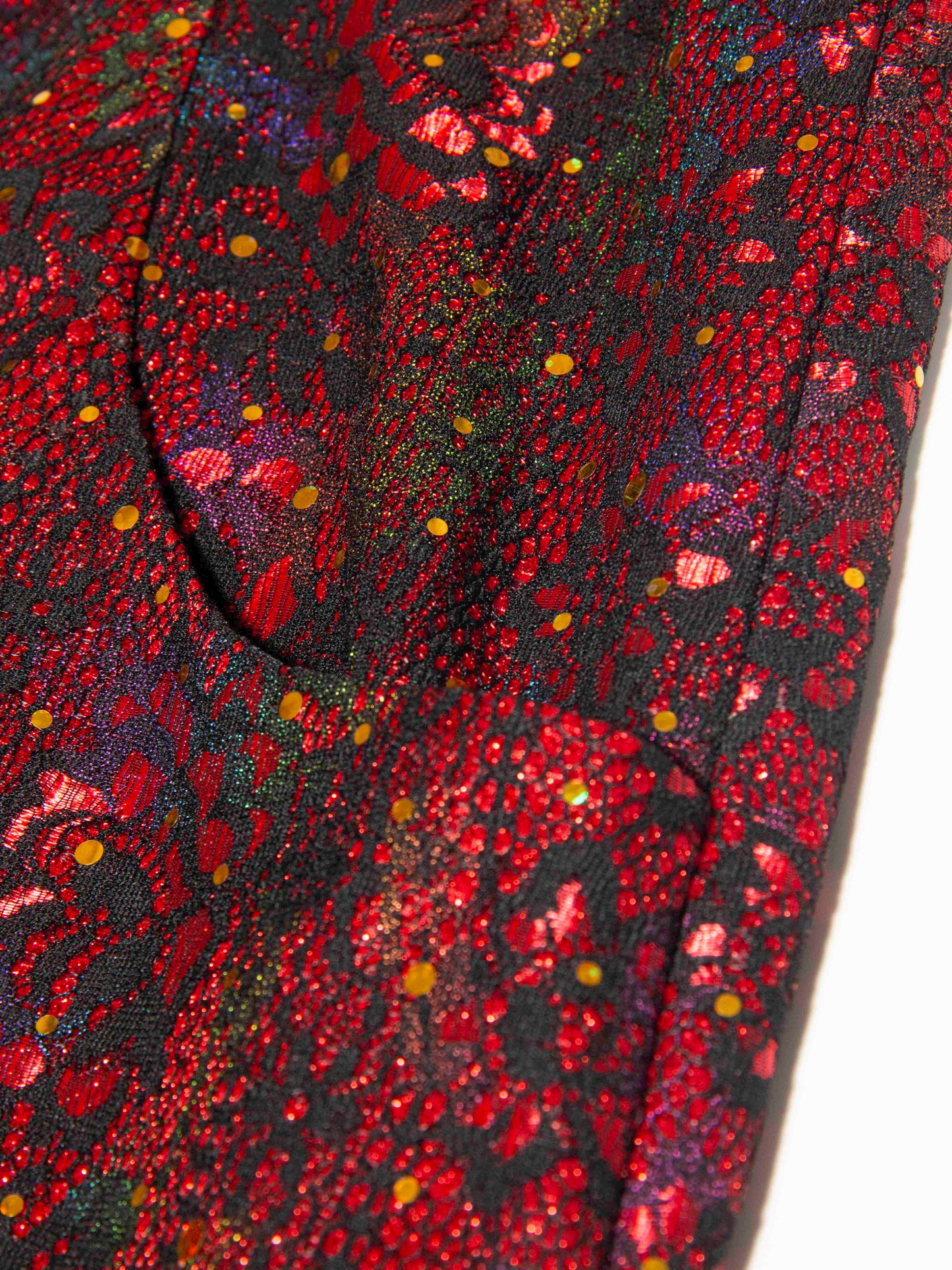 Crimson Gem Sequin Dress
