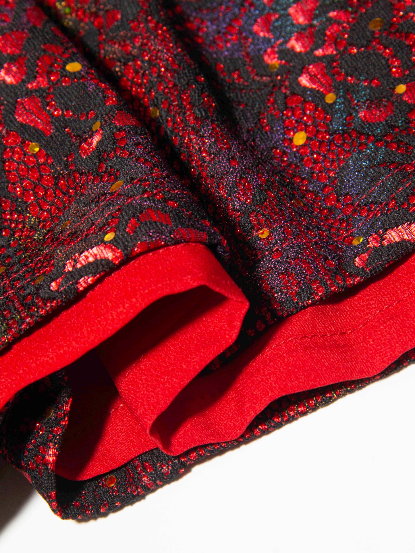 Crimson Gem Sequin Dress