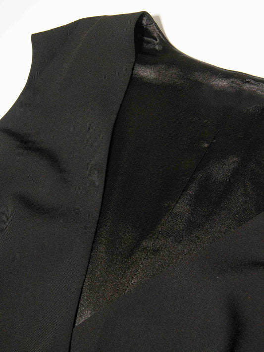 Black Plunge Neck Jumpsuit