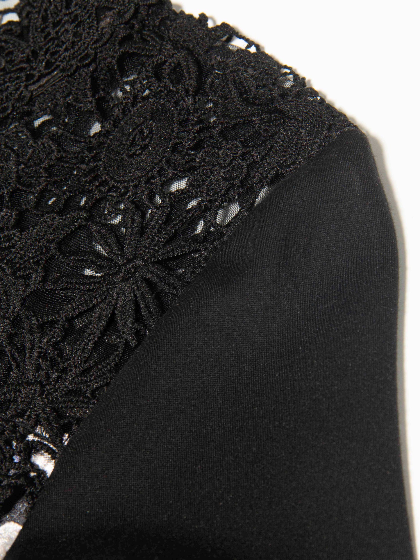 Black Lace Floral Midi Dress