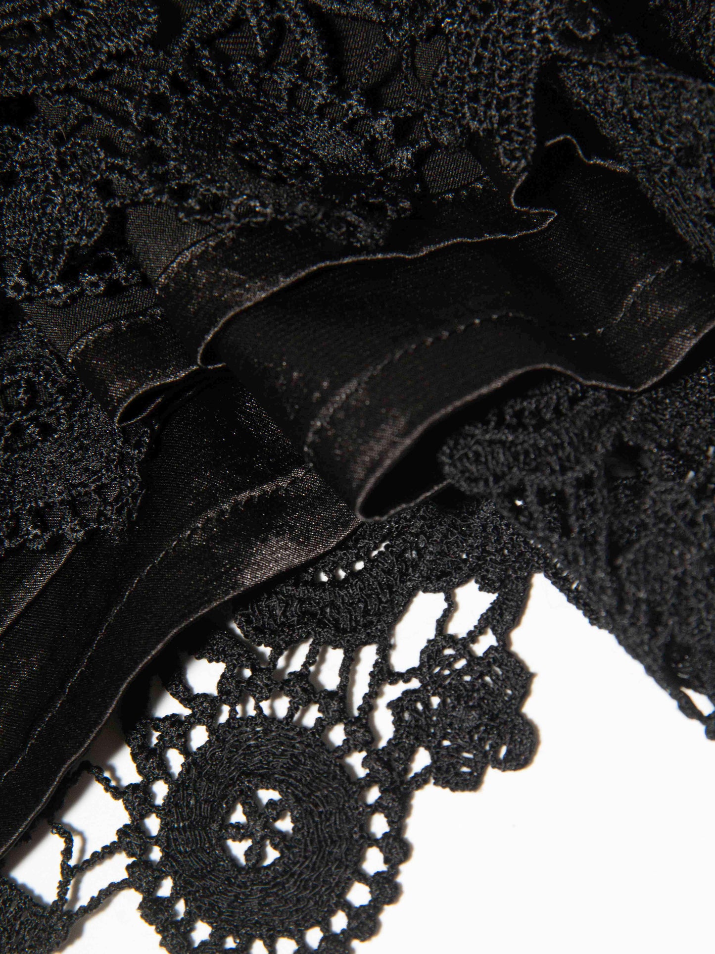 Black Lace Floral Midi Dress