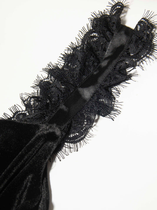 Velvet Lace Tiered Dress