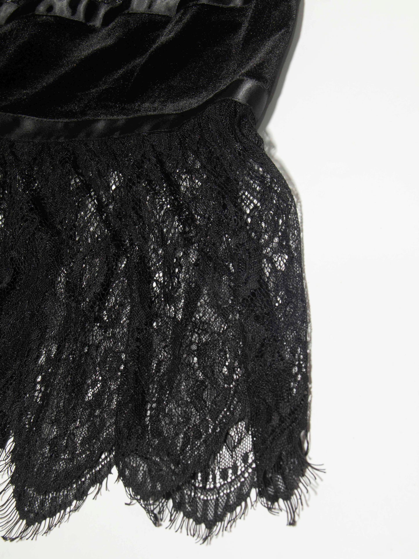 Velvet Lace Tiered Dress