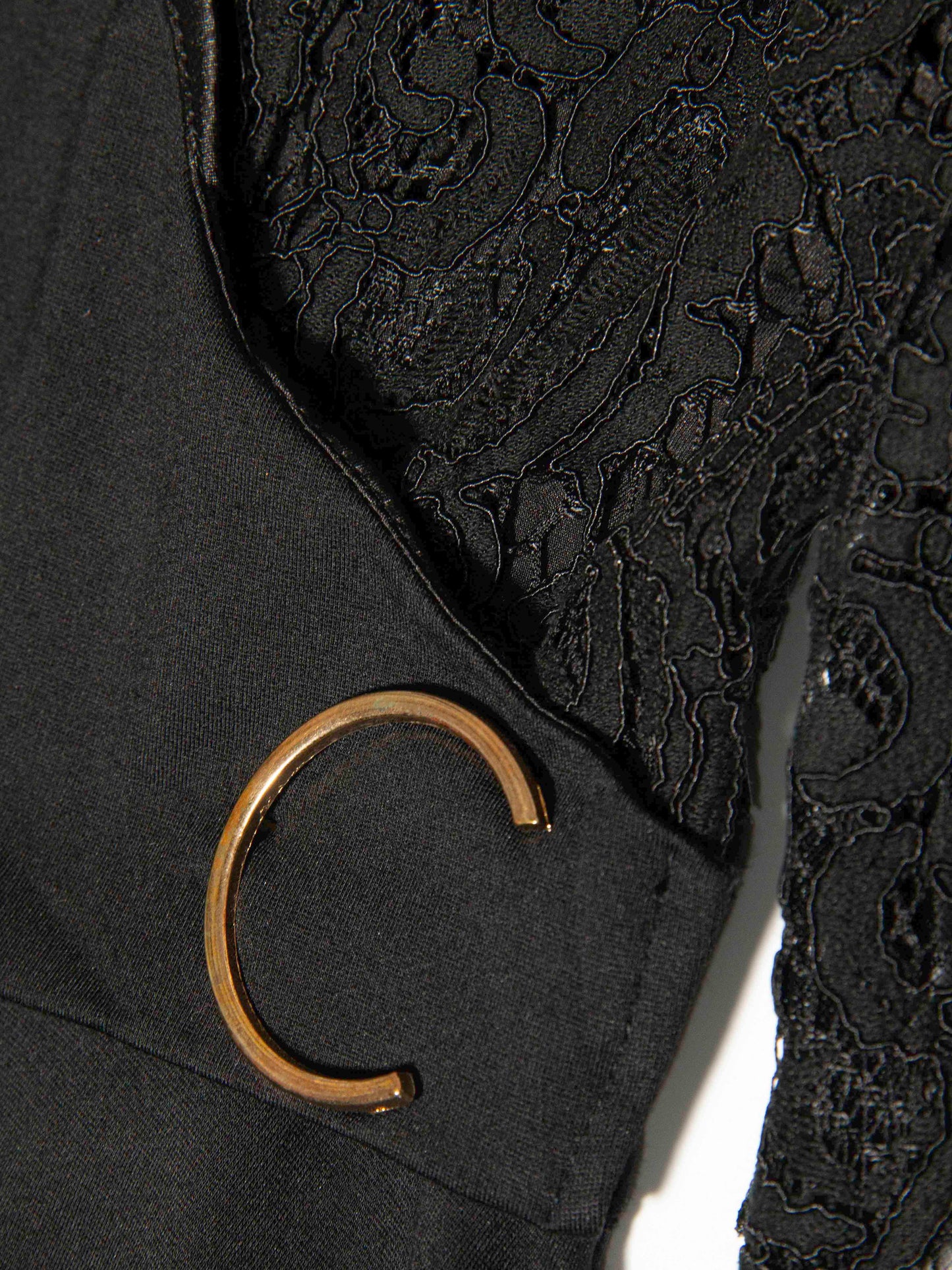 Black Lace-Waist Dress