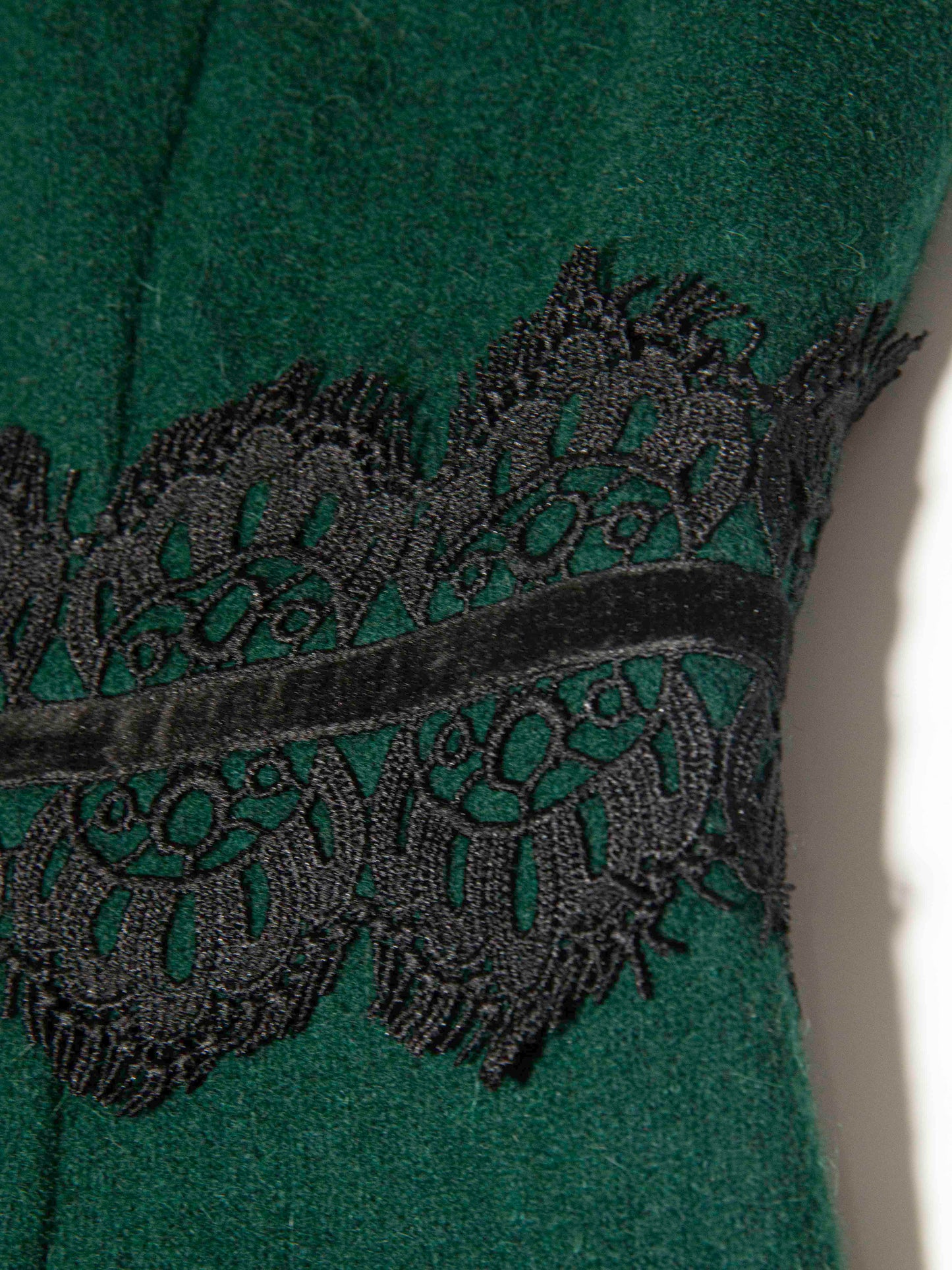 Emerald Lace Panel Dress