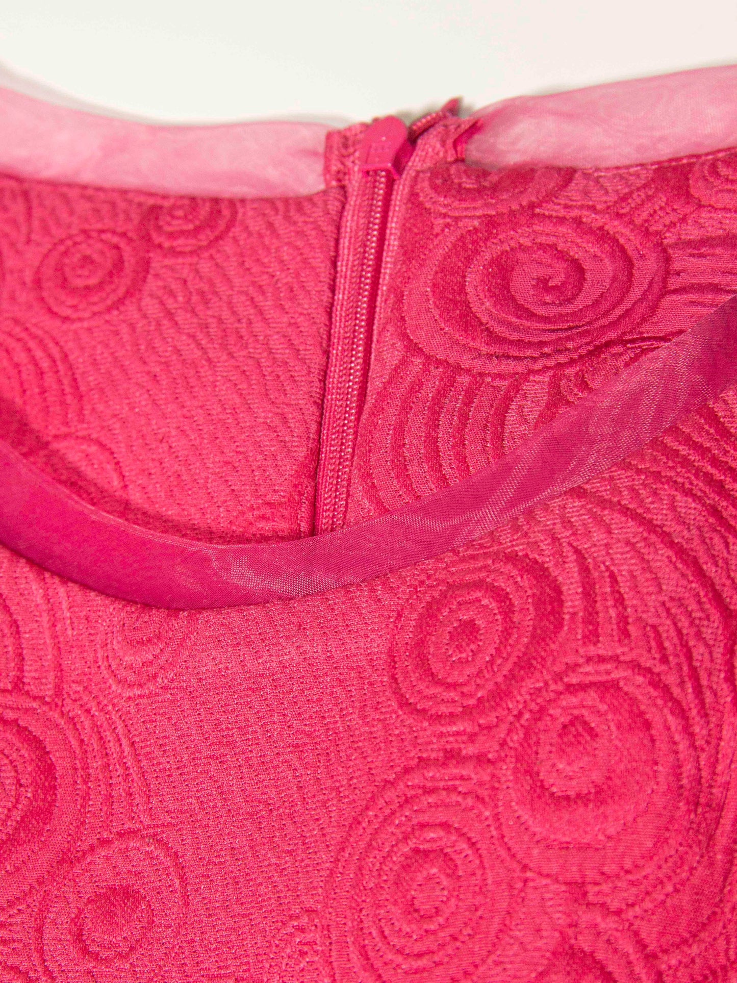 Bow Waist Jacquard Dress