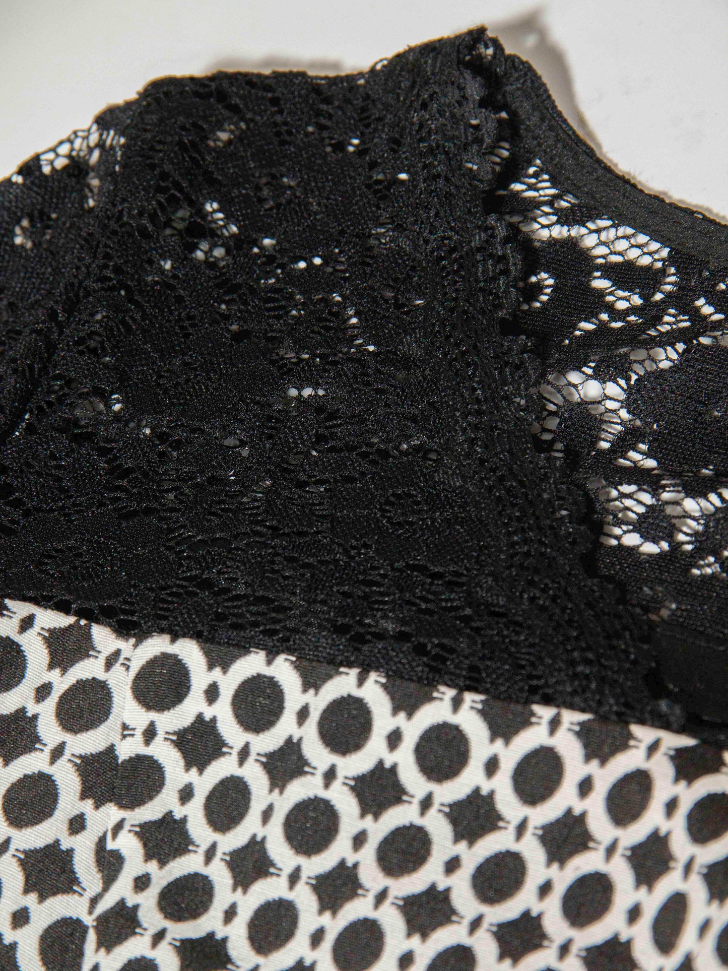 Black Lace Print Dress