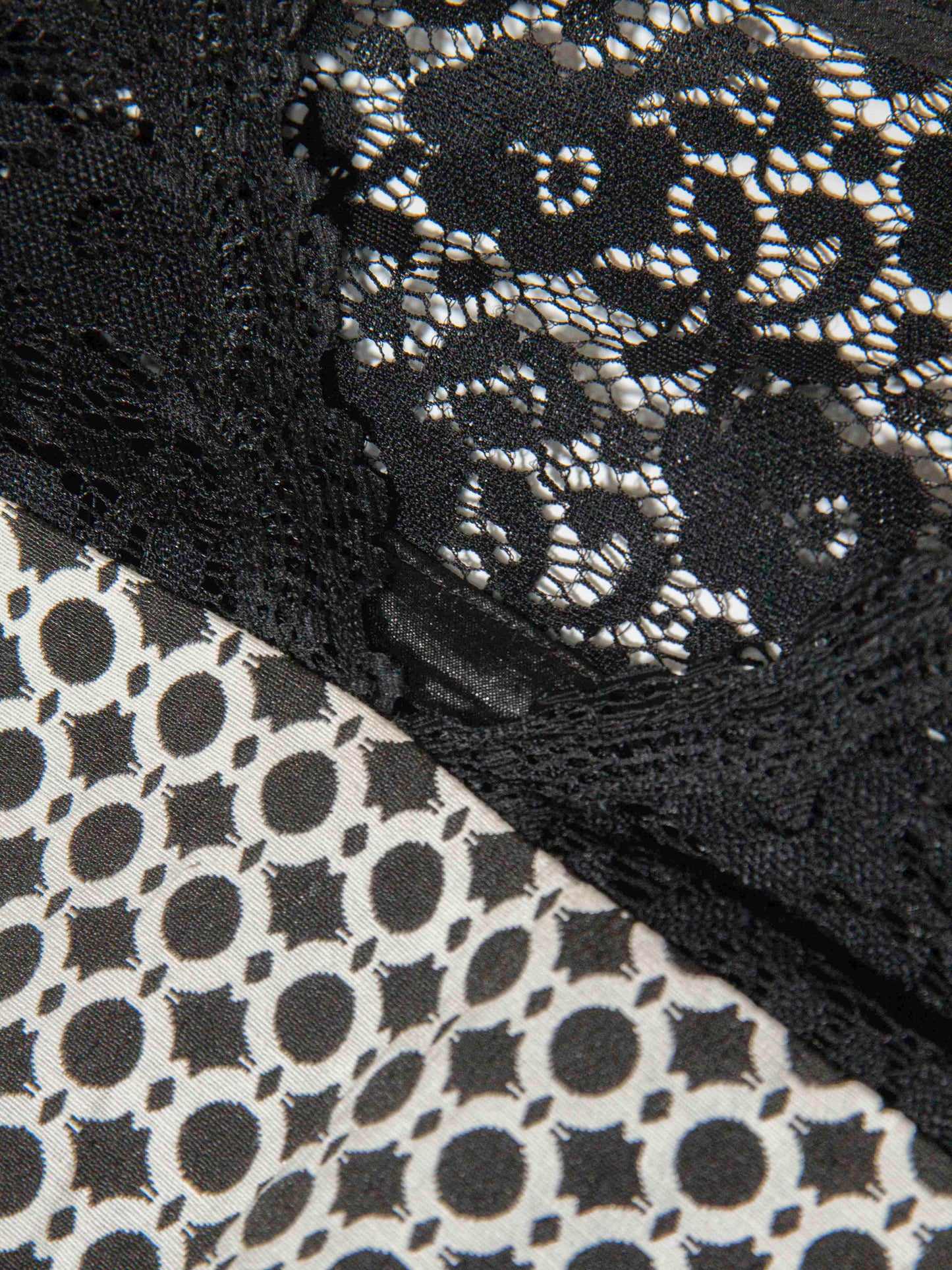 Black Lace Print Dress