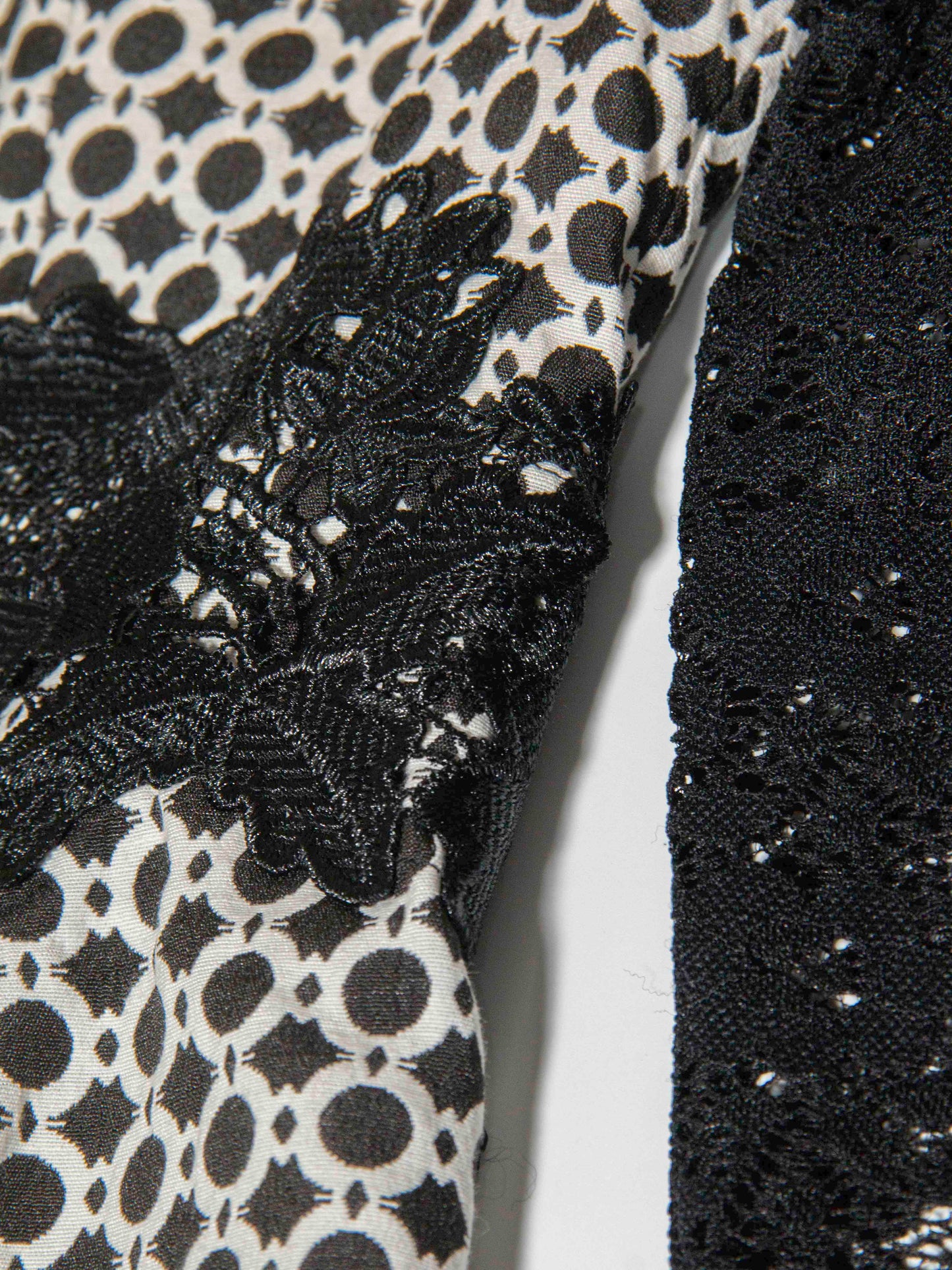 Black Lace Print Dress