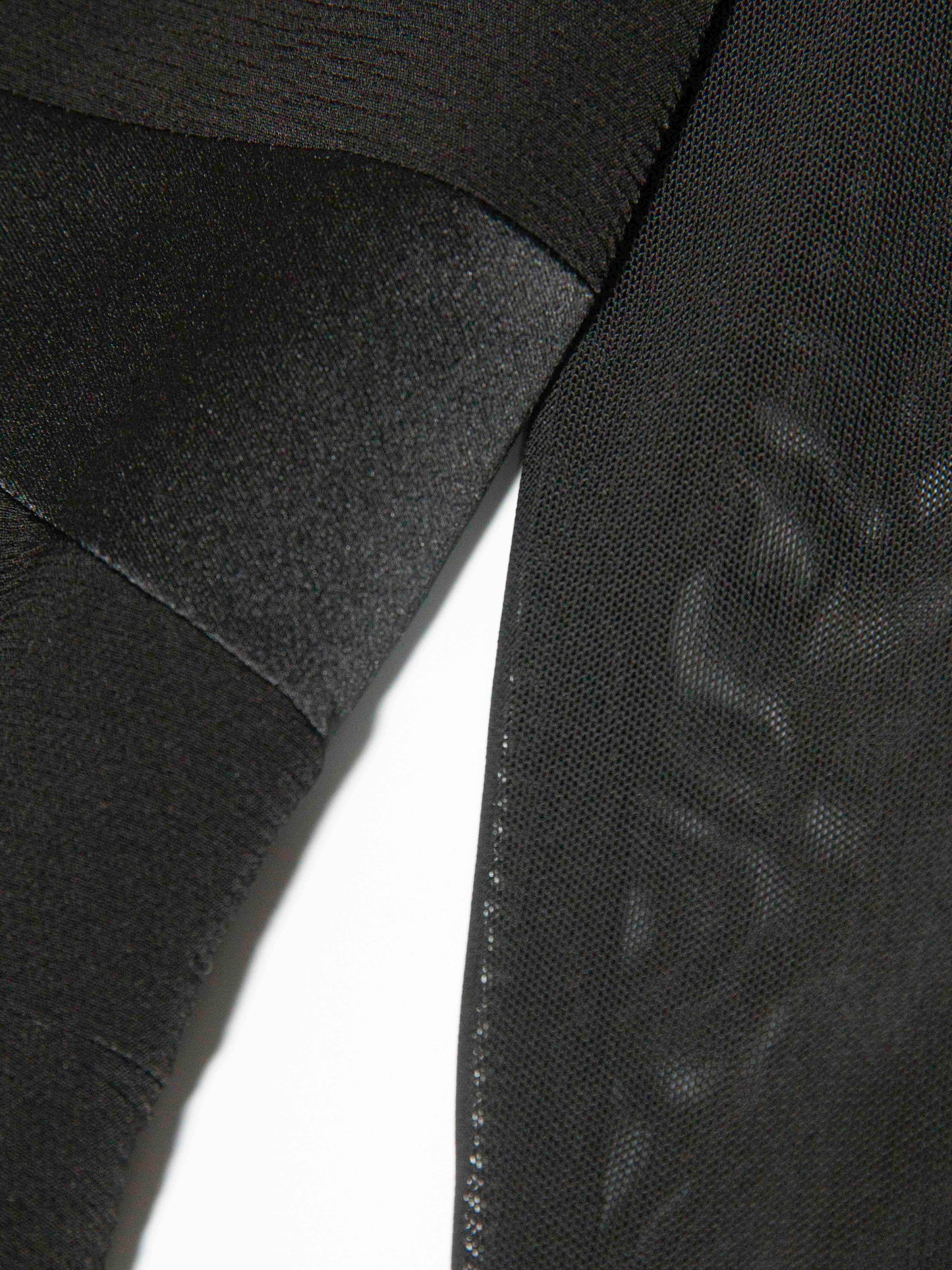 Black Mesh Hi-Low Dress