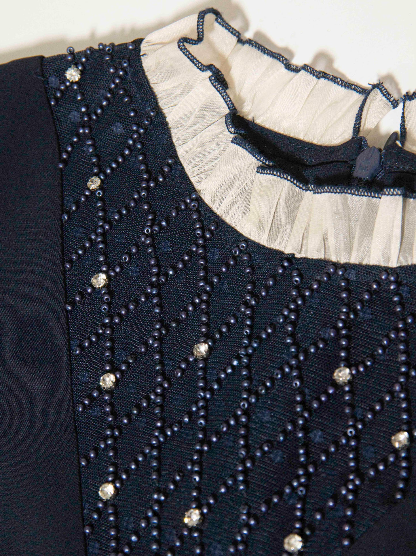 Ruffled Yoke A-Line Dress