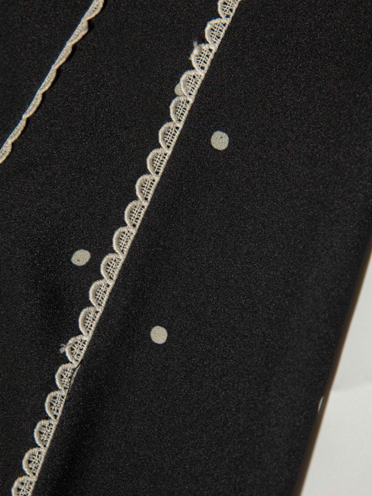 Lace Panel Button Midi Dress