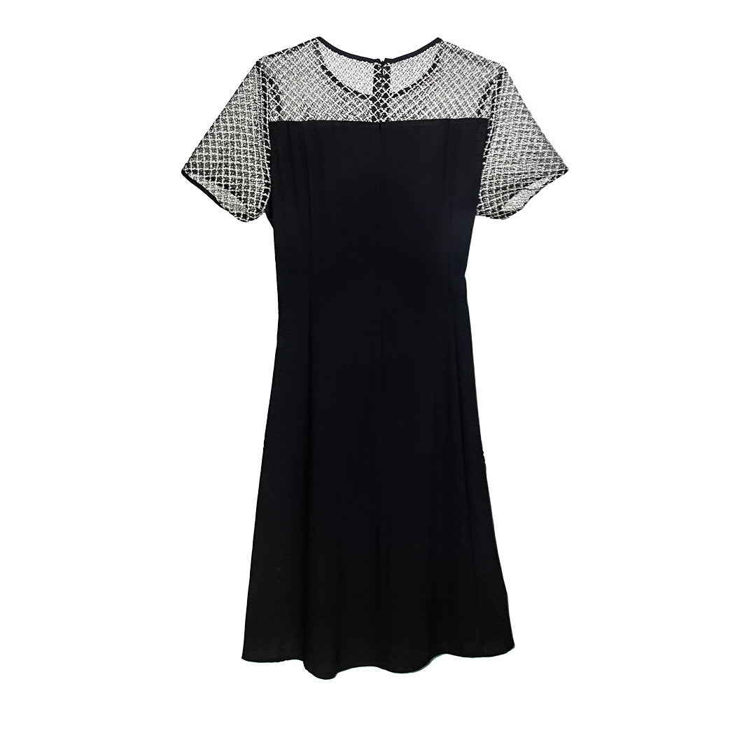 Midnight Charm Trimmed Dress