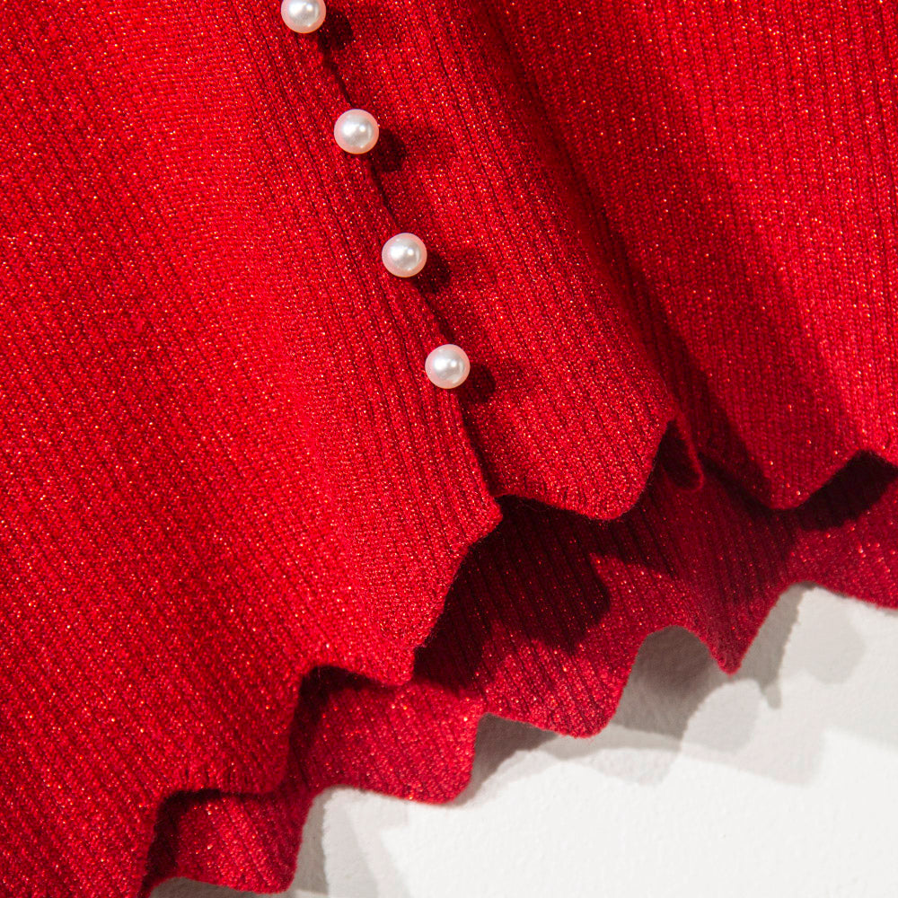 Pearl Trim Knitted Coordinates