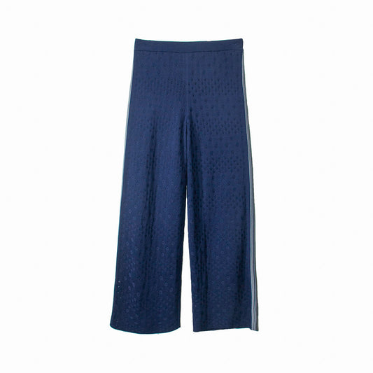 Knitted Navy Garter Pants