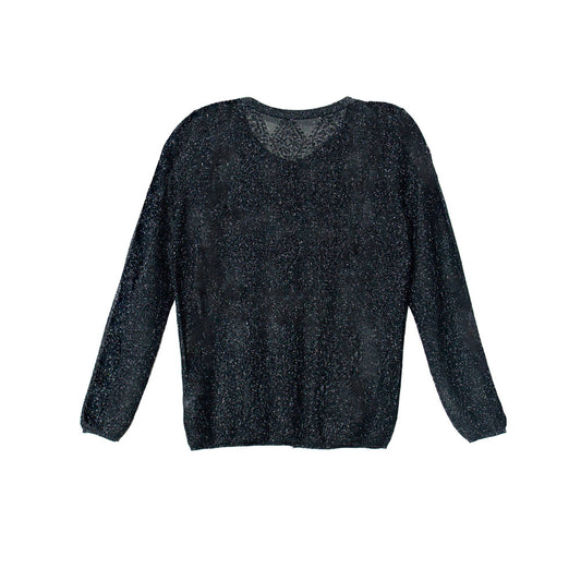 Knitted Black Shimmer Top