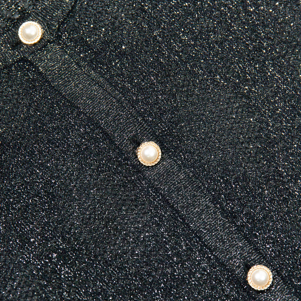 Knitted Black Shimmer Top