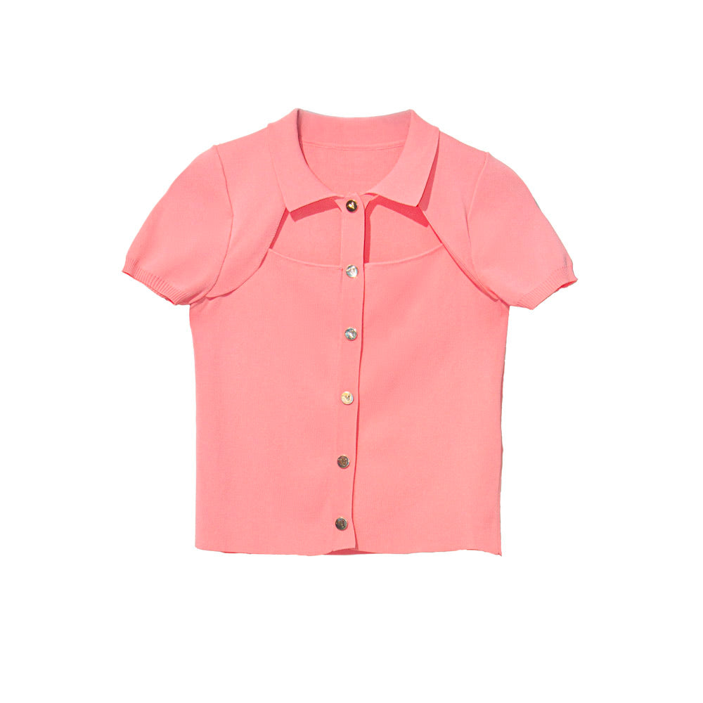Chic Button-Up Knit Top